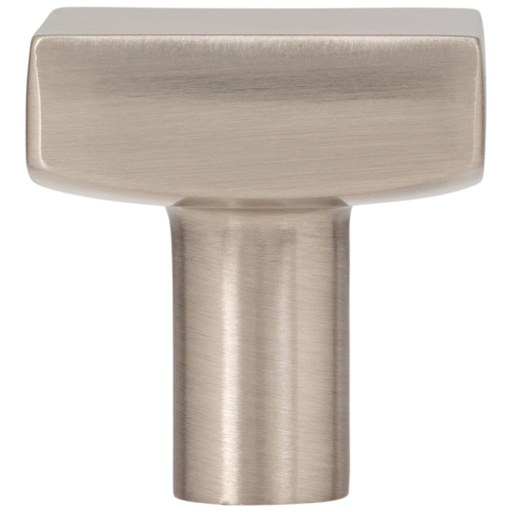 1-1/8" Overall Length Satin Nickel Square Dominique Cabinet Knob