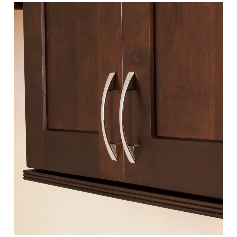 96 mm Center-to-Center Satin Nickel Flared Regan Cabinet Pull