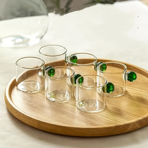 Sleek Set of 6 HeatResistant Glass Cups 100ml