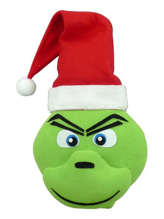 Plush Green Monster Head W8xH13