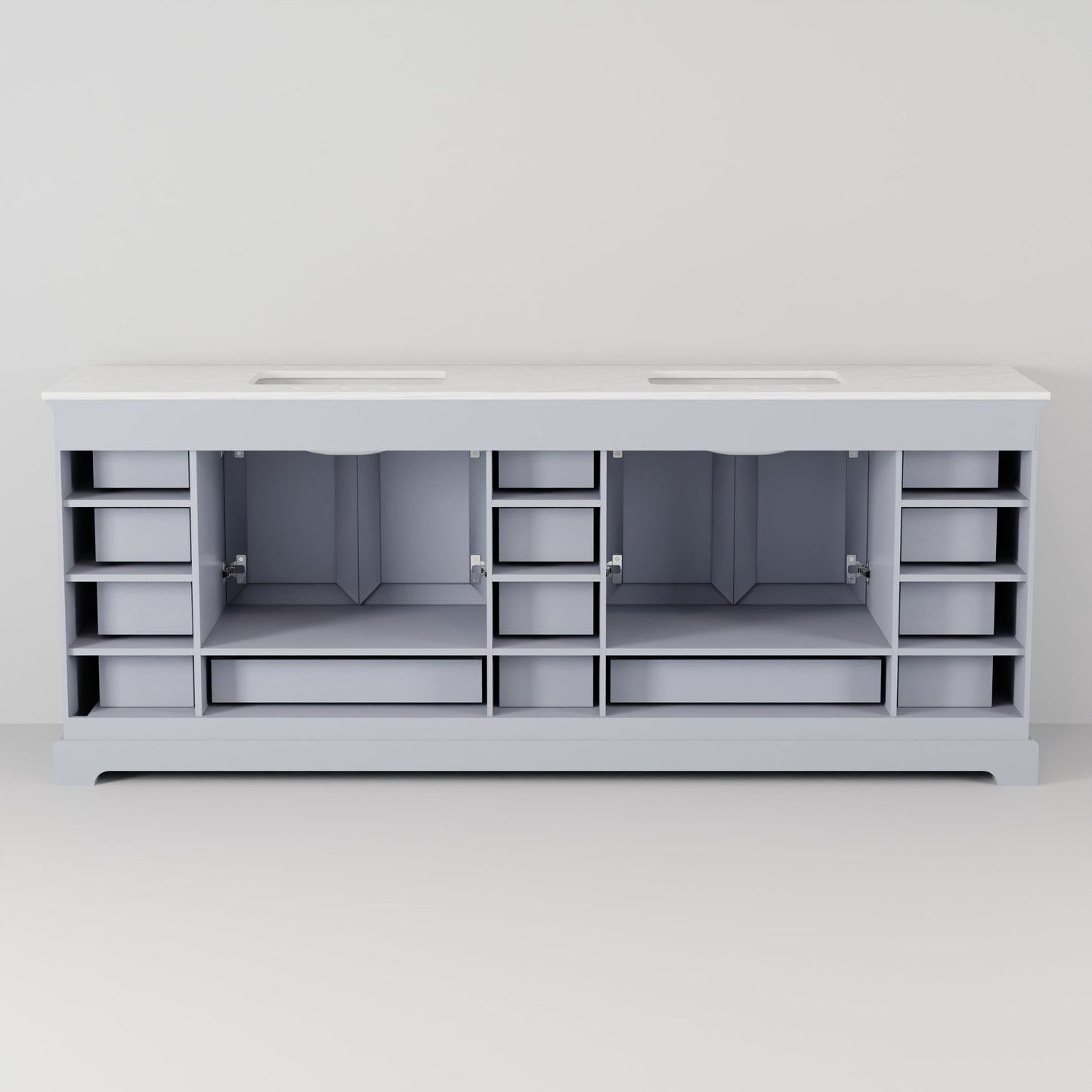 Dukes 84 in. W x 22 in. D Dark Grey Double Bath Vanity