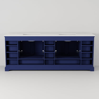 Dukes 84 in. W x 22 in. D Navy Blue Double Bath Vanity