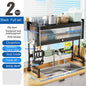 Kitchen Sink Storage Stand Surface Washed Bowl And Chopstick Rack | Kitchen + Metal