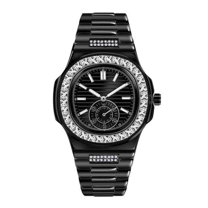 Men's Luxury Diamond Watches - Fashion Alloy Brand Gifts