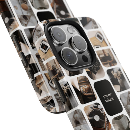 Retro Collage Phone Case - You Are Valued, Durable Protection for Your Device, Thoughtful Gift for Friends & Family, Perfect for Any [...]
