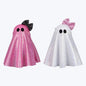 Halloween Carnival  8" Fabric Colorful Shinny Tabletop Ghosts - SET OF 2