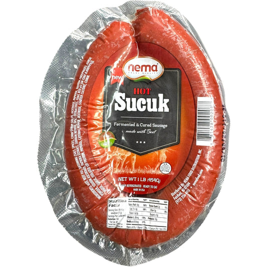 Nema Hot Sucuk - Premium 1Lb Spicy Turkish Sausage for Authentic Flavor