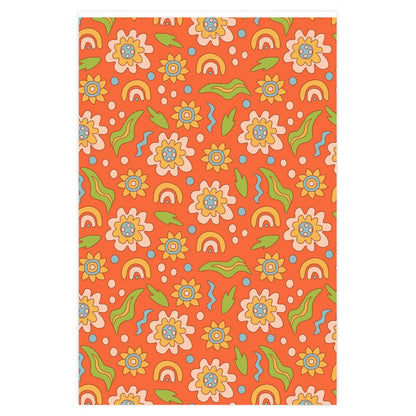 Retro Flower Wrapping Paper