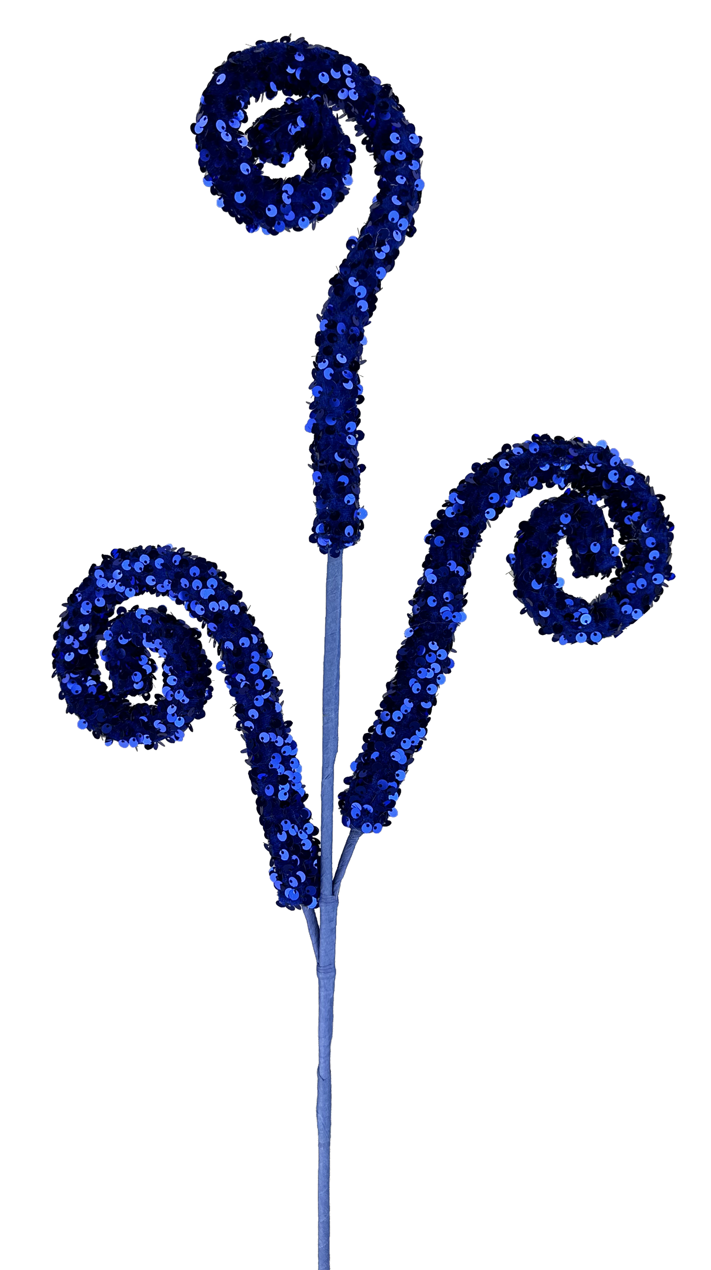 Sequin Curly Spray Navy Blue