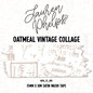 Oatmeal Vintage Collage 15mm washi