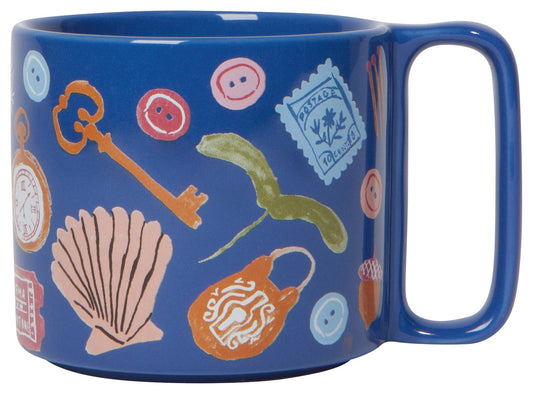 Finders Keepers Ceramic Studio Midi Mug  | Cobalt Blue Coffee Tea Cup
