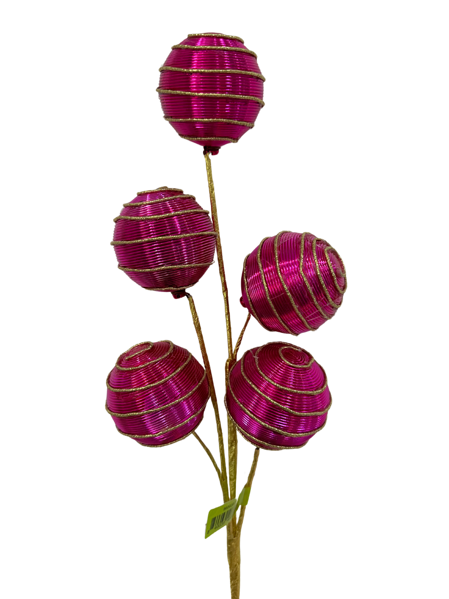 Metallic Stripe Ball Spray x 5 H21 fuschia