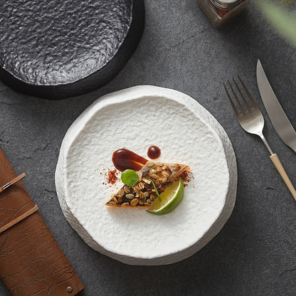 Elegant Ceramic Dinner Plate  Unique Design for Fine Dining