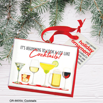 Cocktails, Ornament (OR-8605A)