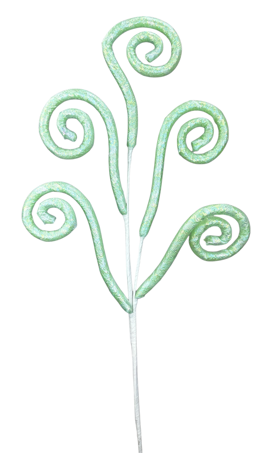 Glossy Spiral Curly Spray Mint