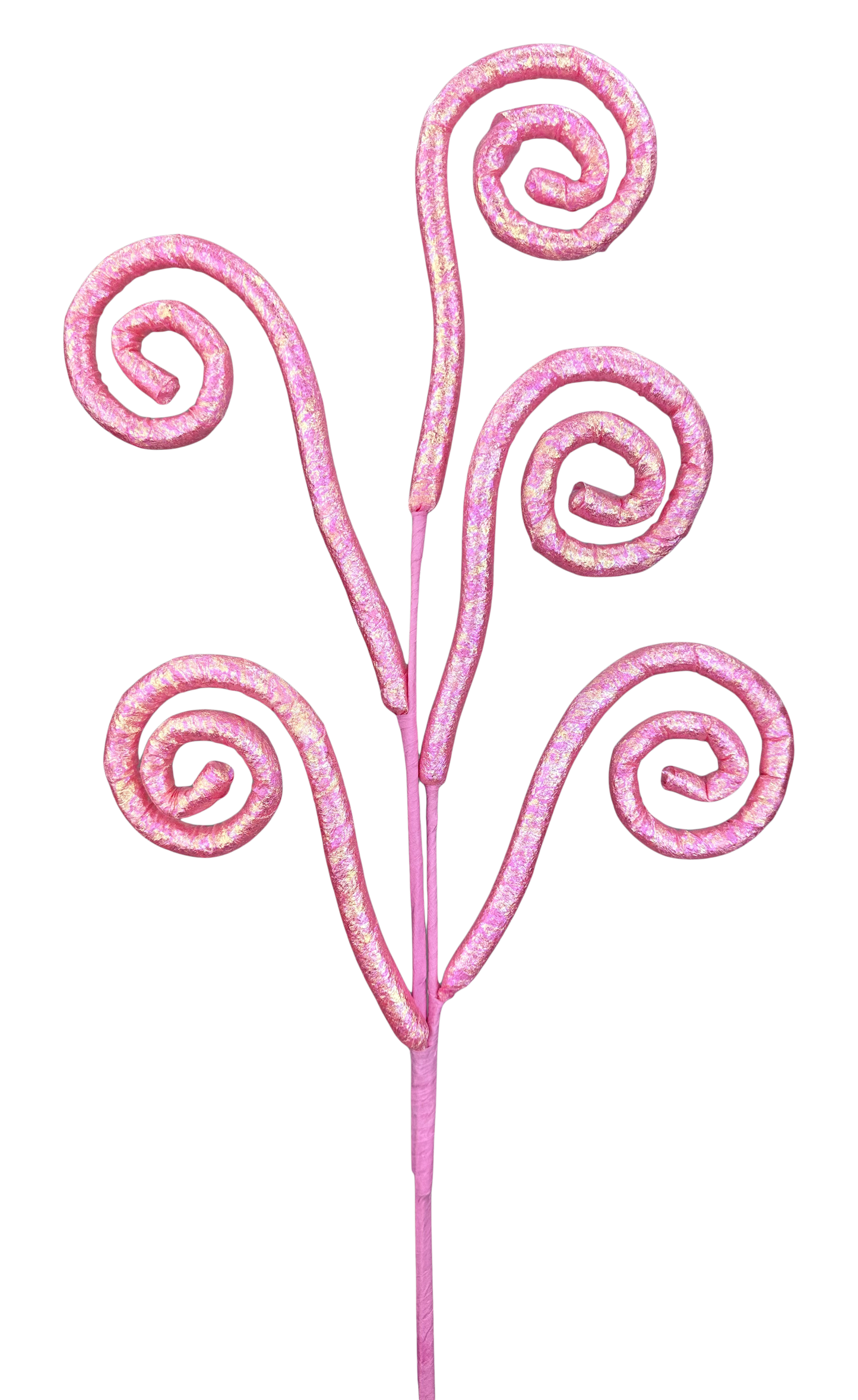 Glossy Spiral Curly Spray Pink