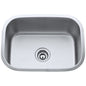23-1/2" L x 17-3/4" W x 9" D Undermount 18 Gauge Stainless Steel Single Bowl Sink