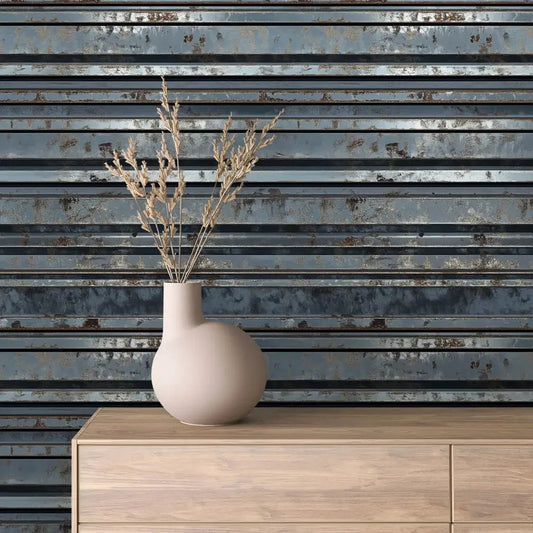 Weathered Steel Shutter Wall