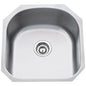 19-3/4" L x 20-1/2" W x 9" D Undermount 18 Gauge Stainless Steel Single Bowl Sink