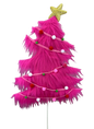 Furry Christmas Tree Spray H28xW12 Hot Pink