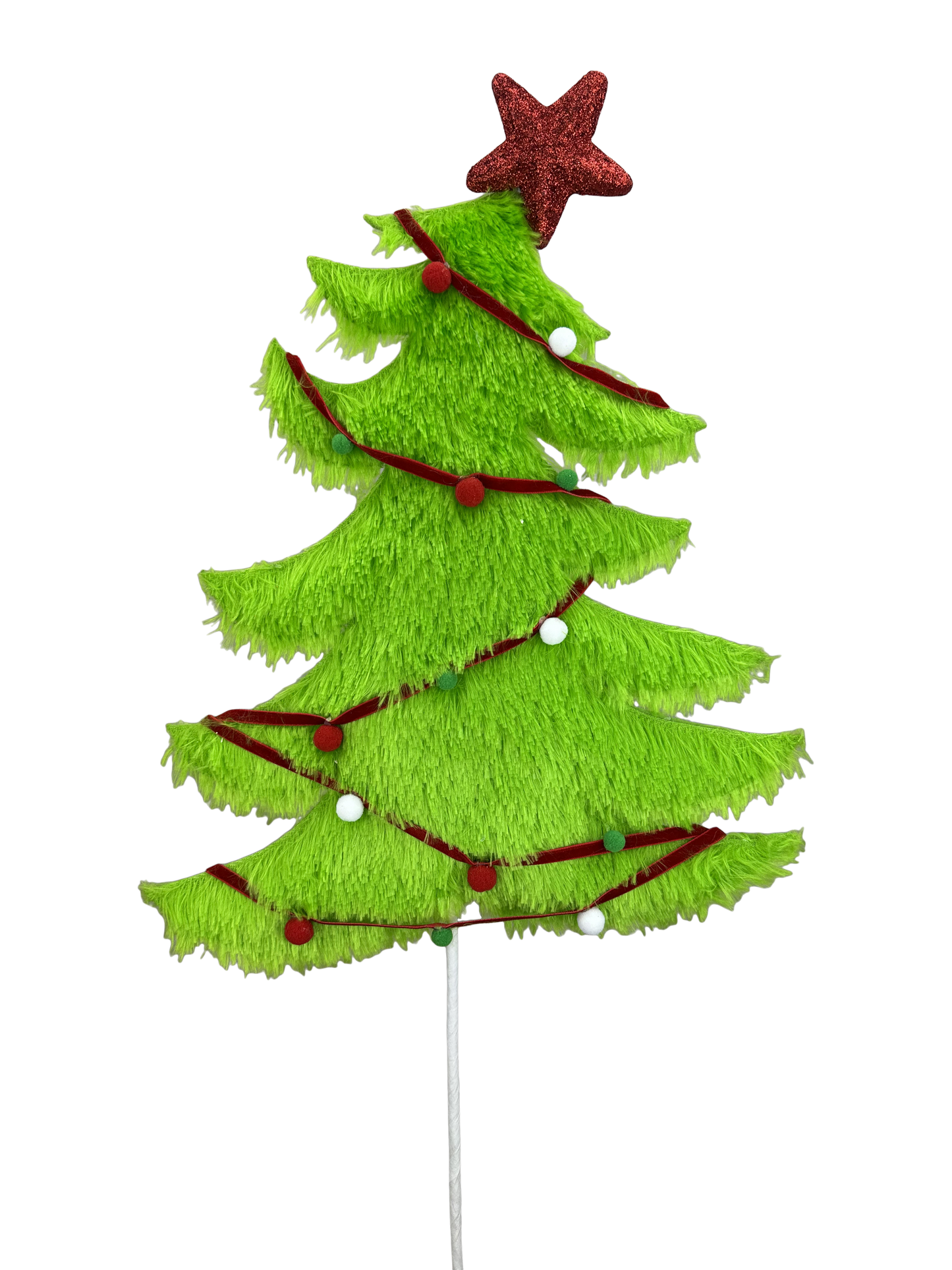 Furry Christmas Tree Spray H28xW12 Green