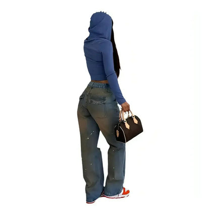 UrbanEase™ – Loose High Waist Street Jeans