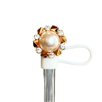 PEARL STRAW TOPPER - Tumbler Handle Charm
