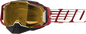 100% Armega Snow Goggles - Oversized Red - Yellow 50007-00006
