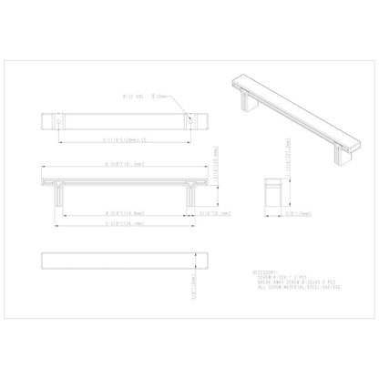 3" Center-to-Center Satin Nickel Square Anwick Cabinet Pull