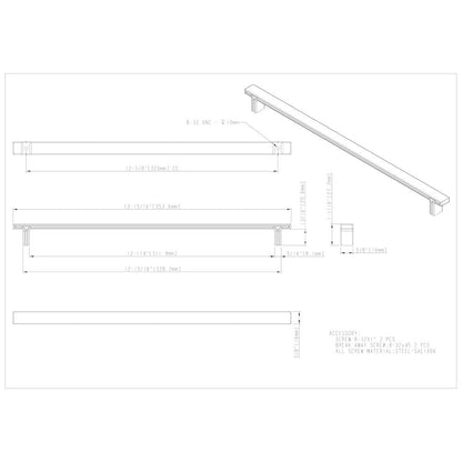 3" Center-to-Center Satin Nickel Square Anwick Cabinet Pull