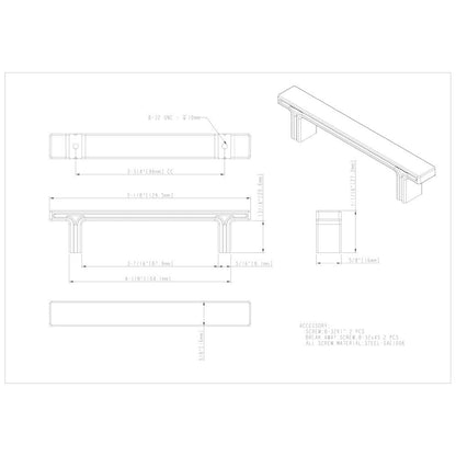 3" Center-to-Center Satin Nickel Square Anwick Cabinet Pull