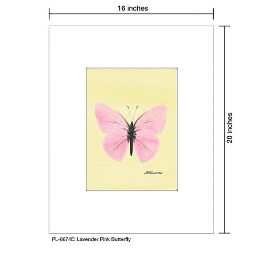 Lavender Pink Butterfly, Print (#8674E)