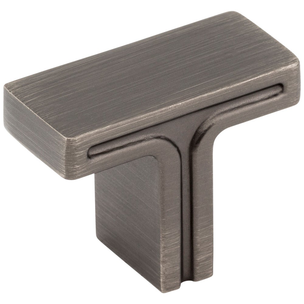 1-3/8" Overall Length Satin Nickel Rectangle Anwick Cabinet Knob