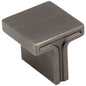 1-1/8" Overall Length Satin Nickel Square Anwick Cabinet Knob