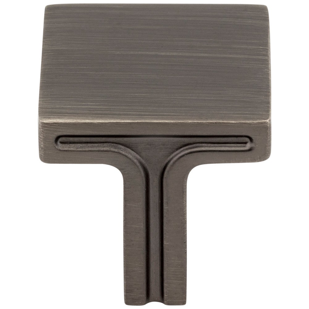 1-1/8" Overall Length Satin Nickel Square Anwick Cabinet Knob