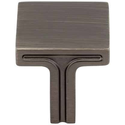 1-1/8" Overall Length Satin Nickel Square Anwick Cabinet Knob