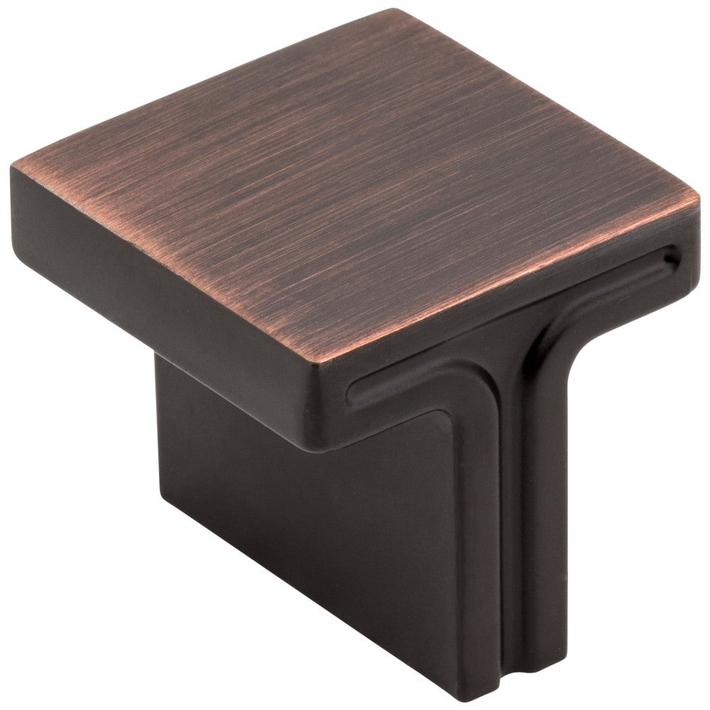 1-1/8" Overall Length Satin Nickel Square Anwick Cabinet Knob