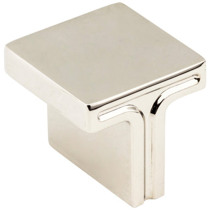 1-1/8" Overall Length Satin Nickel Square Anwick Cabinet Knob