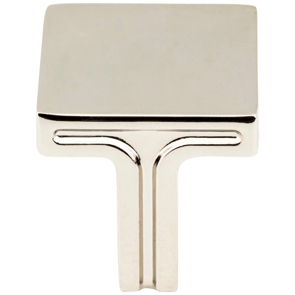 1-1/8" Overall Length Satin Nickel Square Anwick Cabinet Knob