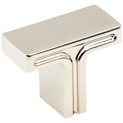 1-3/8" Overall Length Satin Nickel Rectangle Anwick Cabinet Knob