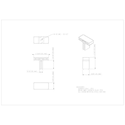 1-3/8" Overall Length Satin Nickel Rectangle Anwick Cabinet Knob