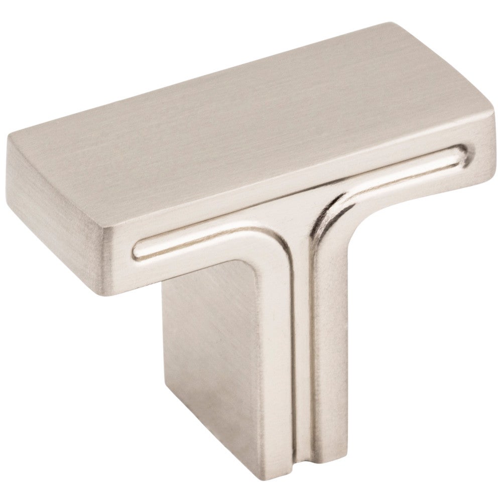 1-3/8" Overall Length Satin Nickel Rectangle Anwick Cabinet Knob