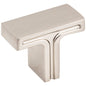 1-3/8" Overall Length Satin Nickel Rectangle Anwick Cabinet Knob