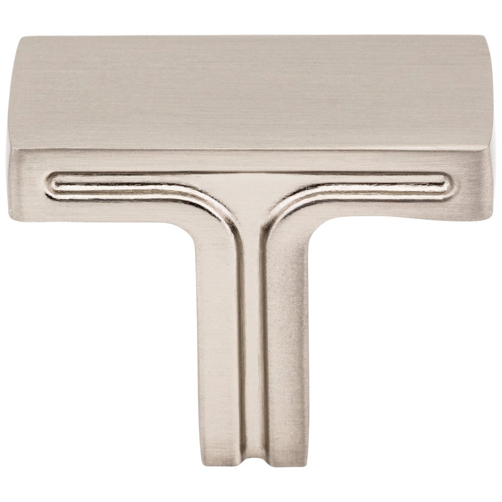 1-3/8" Overall Length Satin Nickel Rectangle Anwick Cabinet Knob