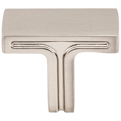 1-3/8" Overall Length Satin Nickel Rectangle Anwick Cabinet Knob