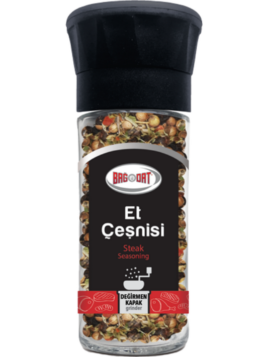 BAGDAT STEAK SEASONING GRINDER (JAR) -  45 GR x 6 | Kitchen + Metal
