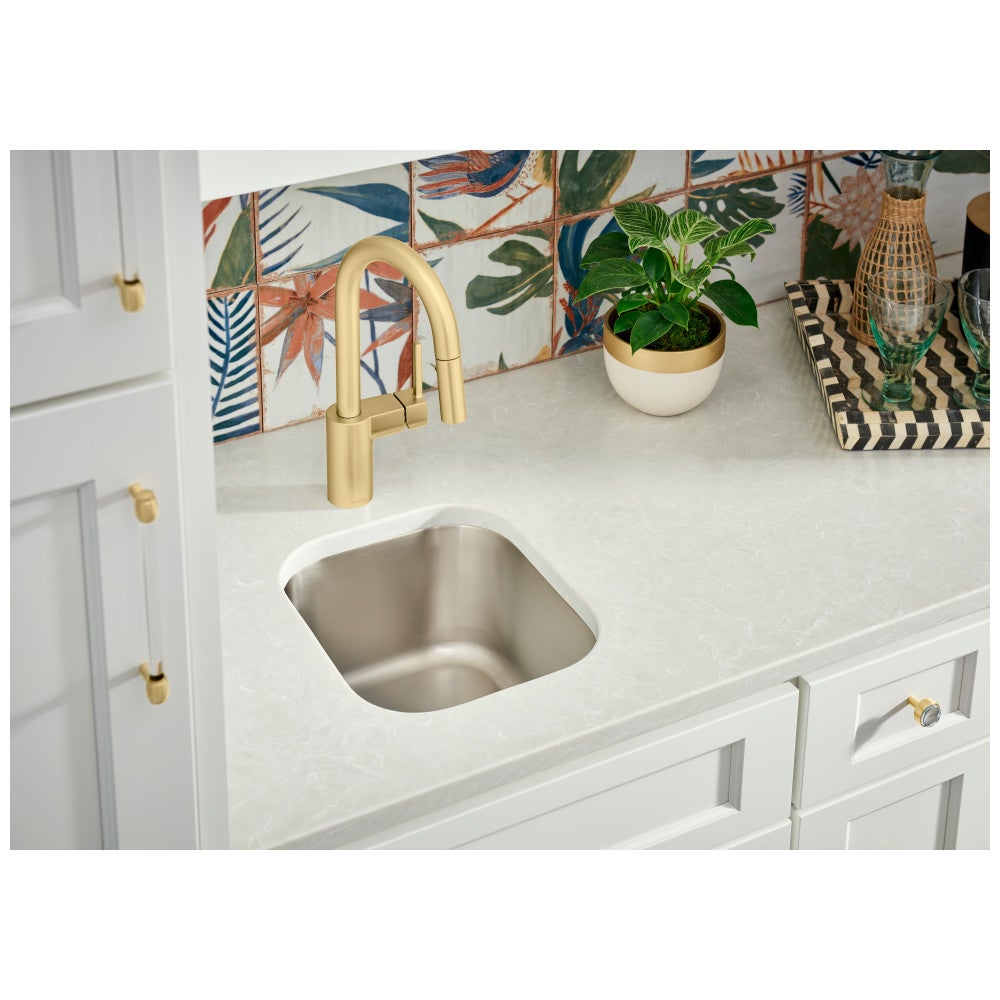 13" L x 14-1/2" W x 7" D Undermount 18 Gauge Stainless Steel Single Bowl Sink