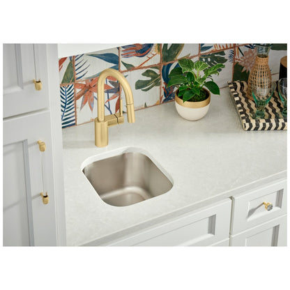 13" L x 14-1/2" W x 7" D Undermount 18 Gauge Stainless Steel Single Bowl Sink