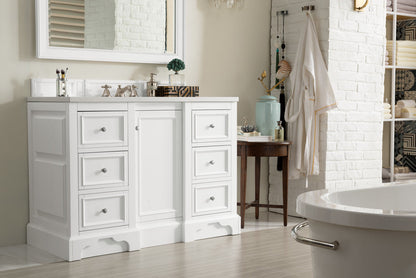 De Soto 48" Single Vanity Cabinet, Bright White
