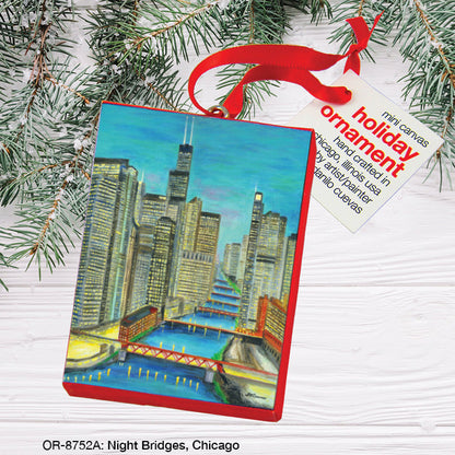 Night Bridges, Chicago, Ornament (OR-8752A)